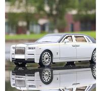 WangXLDD 1/24 Scale Car Model, Compatible with Rolls-Royce Phantom, Alloy Pull Back Models Car Sound and Light Die-Cast Model