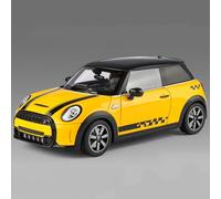WANGXLGD 1/18 Compatible with Mini Cooper S Model Car, Zinc Alloy Pull Back Vehicles Model Car with Sound and Light for Collectors Birthday Gift (Yellow)