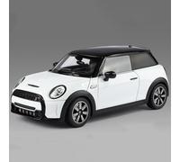 WANGXLGD 1/18 Compatible with Mini Cooper S Model Car, Zinc Alloy Pull Back Vehicles Model Car with Sound and Light for Collectors Birthday Gift (White)