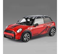 WANGXLGD 1/18 Compatible with Mini Cooper S Model Car, Zinc Alloy Pull Back Vehicles Model Car with Sound and Light for Collectors Birthday Gift (Red)