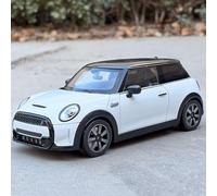WANGXLGD 1/18 Scale Compatible with Mini Cooper S Model Car with Light & Sound-Pull Back Zinc Alloy Diecast Car, A Collector's Choice for Automotive Enthusiasts (White)