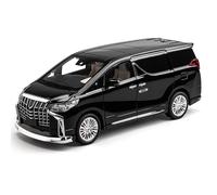 WANGXLGD 1:18 Scale Diecast Model Vehicles, Compatible with Toyota Alphard, Zinc Alloy Pull Back Car Model with Sound and Light for Christmas and Birthday Gifts (Black)