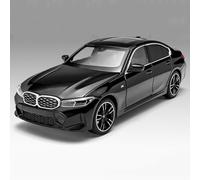 WANGXLGD 1/24 Diecast Car Compatible with BMW 325Li Model Car Pull Back with Sound and Light Car for Adult Gift (Black)