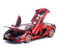 WANGXLGD 1:24 Scale Car Model, Compatible with Lamborghini Sian, Metal Die Cast Kit Sports Car Model Gift Ornaments (A)