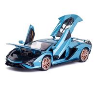 WANGXLGD 1:24 Scale Car Model, Compatible with Lamborghini Sian, Metal Die Cast Kit Sports Car Model Gift Ornaments (B)