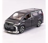 WANGXLGD 1/24 Scale Car Model, Compatible with T-oyota Alphard, Simulation Alloy Die-Cast Car Model with Pull Back Sound and Light for Gift (B)
