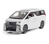 WANGXLGD 1/24 Scale Car Model, Compatible with T-oyota Alphard, Simulation Alloy Die-Cast Car Model with Pull Back Sound and Light for Gift (A)
