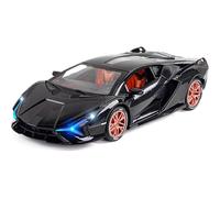 WANGXLGD 1:24 Scale Car Model Die-Cast Vehicles, Compatible with Lamborghini Sian, Simulation Alloy Sports Car Model for Christmas Birthday Gift (B)