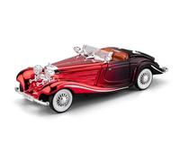 WANGXLGD 1/24 Scale Compatible with Mercedes-Benz 500K, Model Car with Light & Sound-Pull Back, Zinc Alloy Diecast Car, A Collector's Choice for Automotive Enthusiasts (B)