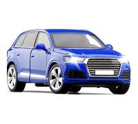 WANGXLGD 1:32 Die-Cast Vehicles, Compatible with Audi Q7, Alloy Car Model SUV Six-Door Shock Absorption Steering Sound and Light Car Model (A)