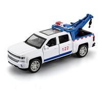 WANGXLGD 1/32 Scale Alloy Model Breakdown Lorry, Zinc Alloy Car with Simulated Sound & Light, Pull Back Diecast Model Vehicle for Adults (White)