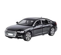 WANGXLGD 1:32 Scale Car Model, Compatible with Audi A6L, Metal Die Cast Model Kit Sound and Light Pull Back Door Birthday Gift (Red)