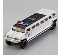 WANGXLGD 1:32 Scale Car Model, Compatible with Hummer Stretch, Simulation Alloy Die-Cast Model Pull Back Sound and Light (White)