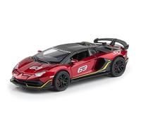WANGXLGD 1:32 Scale Car Model, Compatible with Lamborghini SVJ63, Simulation Alloy Car Model with Sound and Light Function Diecast Vehicle (Red)