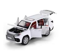 WANGXLGD 1:32 Scale Car Model, Six-door SUV Alloy Car Model with Sound and Light Rear Wheel Pull Back (C)