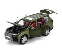 WANGXLGD 1:32 Scale Car Model, Six-door SUV Alloy Car Model with Sound and Light Rear Wheel Pull Back (B)