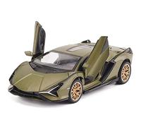 WANGXLGD 1:32 Scale Die-Cast Model, Compatible with Lamborghini Sian, Simulation Metal Sports Car Model Pull Back Sound and Light Car Decoration