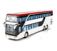 WANGXLGD 1/32 Scale Double Decker Bus Model Tourist Coach Hybrid Bus Simulation Alloy Vehicles Car Model for Birthday Present (B)