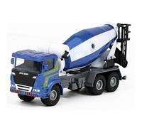 WANGXLGD 1:60 Scale Alloy Cement Mixer Truck Car Model, Construction Trucks Die Cast Vehicle (A)