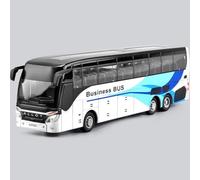 WANGXLGD Business Coach Model, Simulation Alloy Luxury Airport Coach Model Birthday Gift Home Decoration (White)
