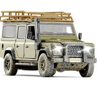 WANGXLGD Car Model Compatible with Land Rover Defender Touring 1:32 Scale Off-Road Vehicle Alloy Car Model Six-Open Sound and Light Pull Back (B)