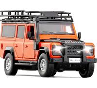 WANGXLGD Car Model Compatible with Land Rover Defender Touring 1:32 Scale Off-Road Vehicle Alloy Car Model Six-Open Sound and Light Pull Back (A)