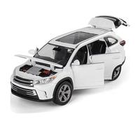 WANGXLGD Car Model, Compatible with Toyota Highlander, SUV Simulation Alloy 1/32 Scale Die-Cast Model with Pull Back Sound and Light for Gift