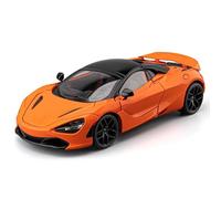 WANGXLGD Die-Cast Model Vehicles Scale 1:24 Car Model, Alloy Car Model Door Sound and Light Metal Pull Back (Orange)