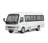WANGXLGD Die-Cast Vehicles 1:24 Bus Model, Compatible with Toyota Coaster, Alloy Coach Simulation Model Collection Gift(20.5 * 6 * 8cm) (White)
