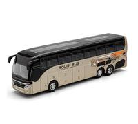 WANGXLGD Die-Cast Vehicles Business Coach Luxury Airport Coach Simulated Alloy Bus Model Gift Decoration (Gold)