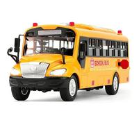 WANGXLGD Die-Cast Vehicles Large School Bus Model ABS Plastic Bus Boy Music Inertia Car