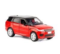 WANGXLGD Die-Cast Vehicles Scale 1:32 Car Model, Compatible with Land Rover Range Rover Pull Back Sound and Light Car (Red)