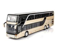 WANGXLGD Double Decker Bus Model Tourist Coach Hybrid Bus Simulation Alloy Vehicles Car Model for Birthday Present (B)