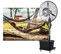 WANGXLGD Outdoor Misting Pedestal Fan, 3 Cooling Speeds Fans, 90° Oscillating Industrial Fan, Moving Spray Fans with 11 Gallon Tank, Backyards Patios Use (81cm/31.9in)