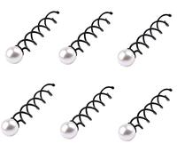 Wangxuemei 10 Pack Pearl Spiral Hair Pin Clip Bun Stick Spin Screw Twist Barrette for Women Hair Styling Tools