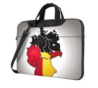 Wangxyozdp Abstract German flag Map04 Print Laptop Shoulder Bag Messenger Bag Notebook with Accessories Pocket 13/14/15.6 inch