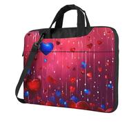 Wangxyozdp Abstract Heart Print Laptop Shoulder Bag Messenger Bag Notebook with Accessories Pocket 13/14/15.6 inch
