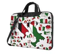 Wangxyozdp Abstract Nice Italian Flag Patterns Map01 Print Laptop Shoulder Bag Messenger Bag Notebook with Accessories Pocket 13/14/15.6 inch