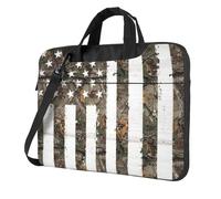 Wangxyozdp American Camouflage Print Laptop Shoulder Bag Messenger Bag Notebook with Accessories Pocket 13/14/15.6 inch