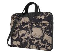 Wangxyozdp Cool Retro Skull Graphics Print Laptop Shoulder Bag Messenger Bag Notebook with Accessories Pocket 13/14/15.6 inch