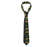 Wangxyozdp Dinosaur Palm Leaf Print Men's Novelty Necktie Skinny Tie Business Leisure Necktie for Wedding Party