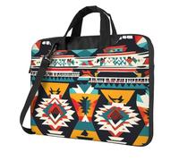 Wangxyozdp Native American Pattern Print Laptop Shoulder Bag Messenger Bag Notebook with Accessories Pocket 13/14/15.6 inch