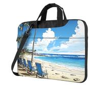 Wangxyozdp Sketch Hawaii Print Laptop Shoulder Bag Messenger Bag Notebook with Accessories Pocket 13/14/15.6 inch
