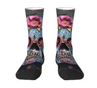 Wangxyozdp sugar skulls Print Adult Socks for Men Women Novelty Fashion Breathable Boot Socks Soft Comfortable
