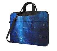 Wangxyozdp the Blue Binary Print Laptop Shoulder Bag Messenger Bag Notebook with Accessories Pocket 13/14/15.6 inch