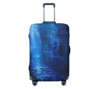 Wangxyozdp The Blue Binary Print Travel Luggage Cover Baggage Suitcase Cover Protector Skins 18-32 Inch Luggage