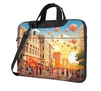 Wangxyozdp Tourism City Print Laptop Shoulder Bag Messenger Bag Notebook with Accessories Pocket 13/14/15.6 inch