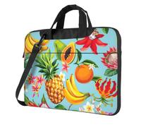 Wangxyozdp Tropical Fruits and Flowers Print Laptop Shoulder Bag Messenger Bag Notebook with Accessories Pocket 13/14/15.6 inch