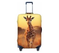 Wangxyozdp Two Giraffe Running on The Barren Print Travel Luggage Cover Baggage Suitcase Cover Protector Skins 18-32 Inch Luggage