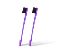 Wangyaohan Dual Sided Edge Control Hair Brush Comb Set 2pcs (Purple)